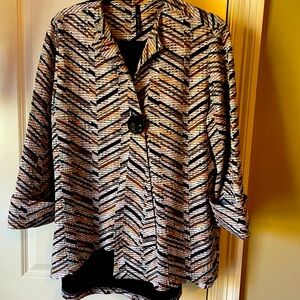 IC Connie designer jacket multi colored weave, size L.